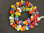 XL Designer Mix Canoe-Shaped Krobo Powdered Glass Beads | Assorted Multicolor Recycled Glass Beads | Handmade African Beads from Ghana