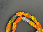 Multicolor XL Fused Krobo Recycled Glass Beads, Handmade African Glass Beads, Ghana Statement Jewelry Supplies
