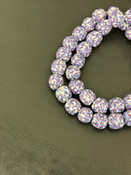 Authentic Mosaic Fused Krobo Recycled Glass Beads | Handmade Ghana African Glass Beads | 12–14mm