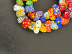 XL Designer Mix Canoe-Shaped Krobo Powdered Glass Beads | Assorted Multicolor Recycled Glass Beads | Handmade African Beads from Ghana
