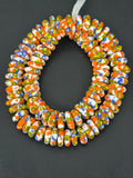 Festival Mosaic Fused Krobo Rondelle Beads | Handmade Recycled Glass Beads from Ghana | 95–99 Beads