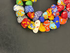 XL Designer Mix Canoe-Shaped Krobo Powdered Glass Beads | Assorted Multicolor Recycled Glass Beads | Handmade African Beads from Ghana