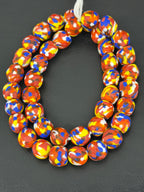 Authentic Fused Krobo Recycled Glass Beads 12–14mm | Multicolor African Glass Beads | Handmade in Ghana