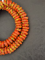 Designer Fused Krobo Rondelle Recycled Glass Beads | Authentic Ghana African Glass Beads | Jewelry Making Supplies