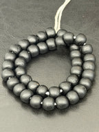 AADAMPO Curator Bundle™ | Coral Hand-Painted Krobo Rondelle Glass Beads & Matte Black Pocket Glass Beads | Handmade in Ghana