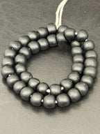 AADAMPO Curator Bundle™ | Coral Hand-Painted Krobo Rondelle Glass Beads & Matte Black Pocket Glass Beads | Handmade in Ghana