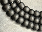 AADAMPO Curator Bundle™ | Coral Hand-Painted Krobo Rondelle Glass Beads & Matte Black Pocket Glass Beads | Handmade in Ghana