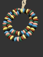 Ashanti Glass Rondelle Beads – Heritage Designer Mix | Large Hole African Glass Beads Handcrafted in Ghana