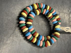 Ashanti Glass Rondelle Beads – Heritage Designer Mix | Large Hole African Glass Beads Handcrafted in Ghana