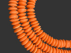 Ashanti Glass Rondelle Beads – Vibrant Orange Recycled Glass Beads | Large Hole African Glass Beads Handcrafted in Ghana