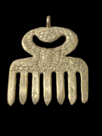 Large Handcrafted Duafe Africarass Pendant | Authentic Ghana Adinkra Symbol