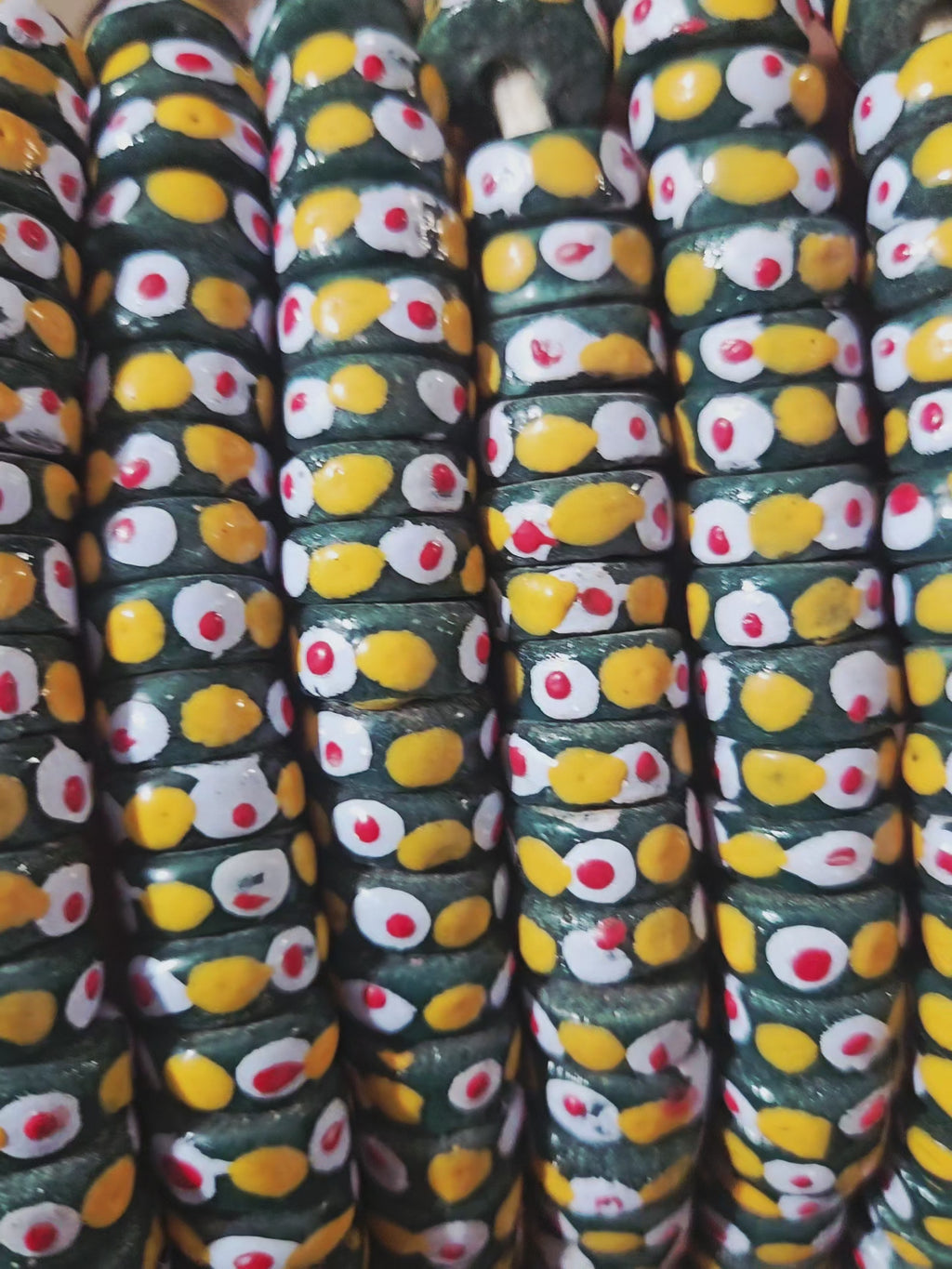 Krobo Recycled Spacer Glass Beads - #7505