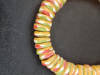 Mustard Gold Multicolor Krobo Glass Spacer Beads | Handmade Recycled Glass Beads from Ghana