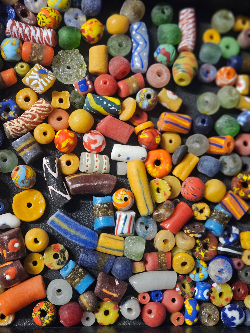 Krobo Glass Bead Studio Sampler – Mixed African Beads from Ghana