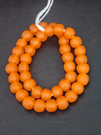 Multicolor Hand-Painted Krobo Rondelle Glass Beads & Orange Pocket Glass Beads | Handmade in Ghana