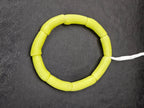 Lime Green Krobo Powdered Glass Tube Beads • Handmade Recycled Glass • Ghana • Large Hole • 10–12 × 24–30 mm