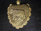 Large Ghana Brass Tiger Statement Pendant – Adinkrahene Design