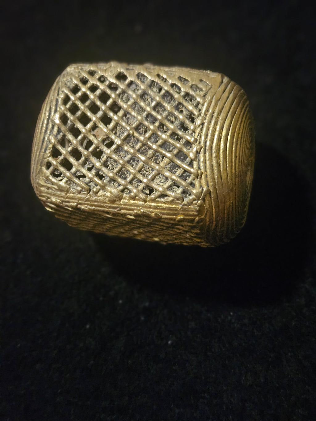 Oversized Square African Brass Beads