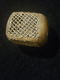 Oversized Square African Brass Beads