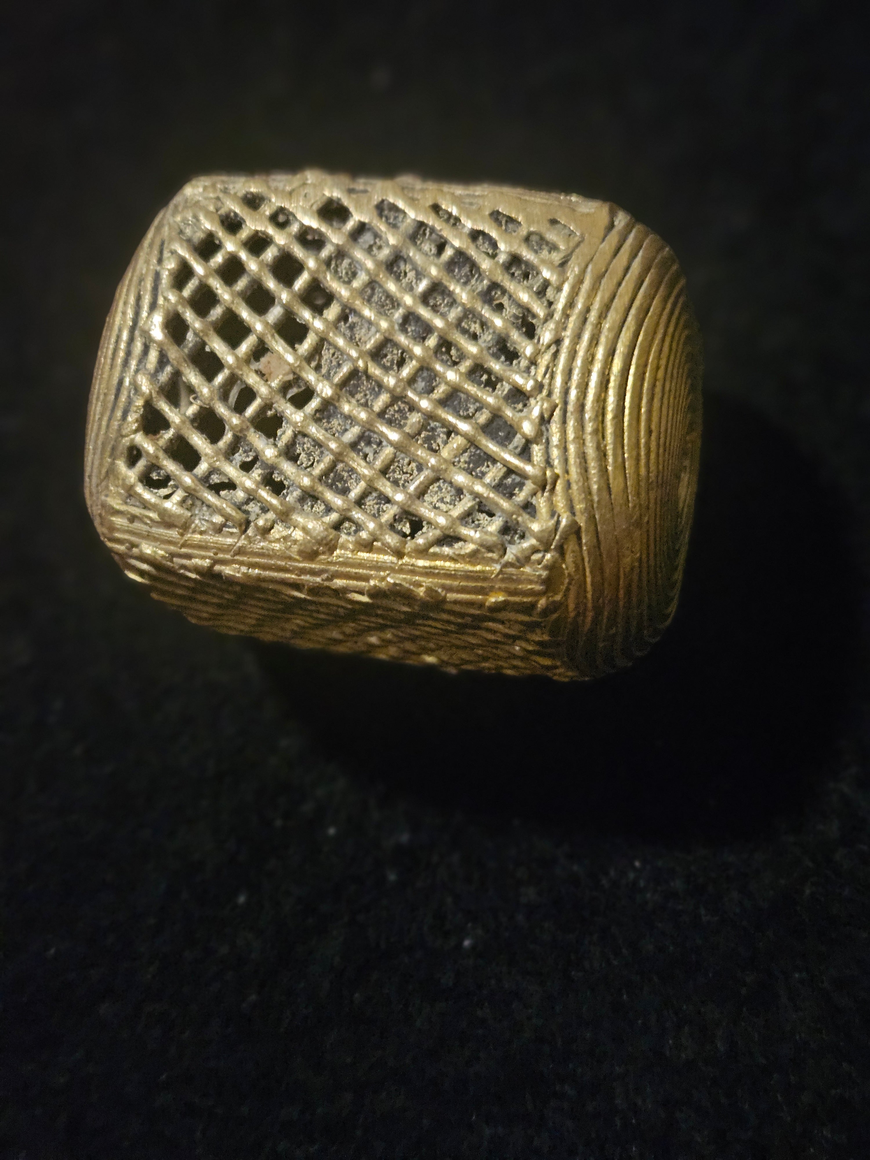 Oversized Square African Brass Beads