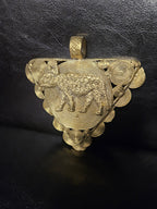 African Brass Tiger Pendant with Adinkrahene Symbol – Ghana