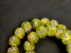 African Trade Beads Sourced in Ghana | Large-Hole Glass Trade Beads | Approximately 15–16mm | Designer & Collector Strand