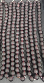 Burgundy Krobo Pocket Glass Beads – Handmade in Ghana, 13–14mm