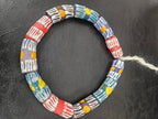 African Glass Beads – Painted Krobo Long Tubes, Multicolor Krobo Beads