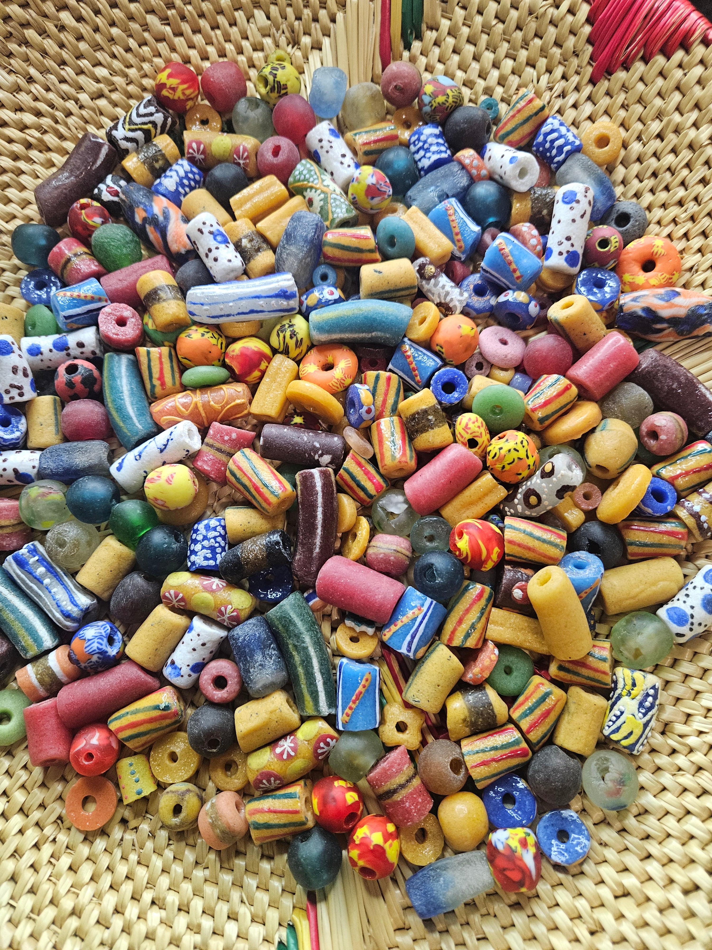 Assorted Krobo Beads for DIY Jewelry Makers