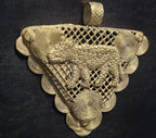 African Brass Tiger Pendant with Adinkrahene Symbol – Ghana