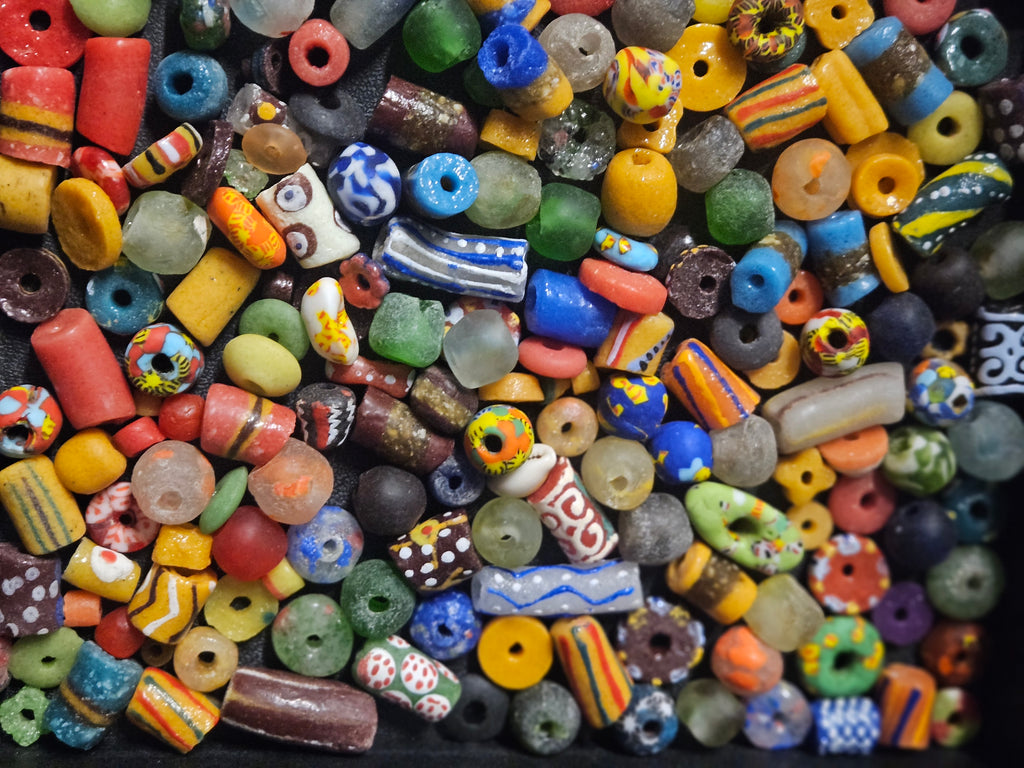 Jewelry Prototyping Bead Mix – African Krobo Glass Beads, 1 Cup