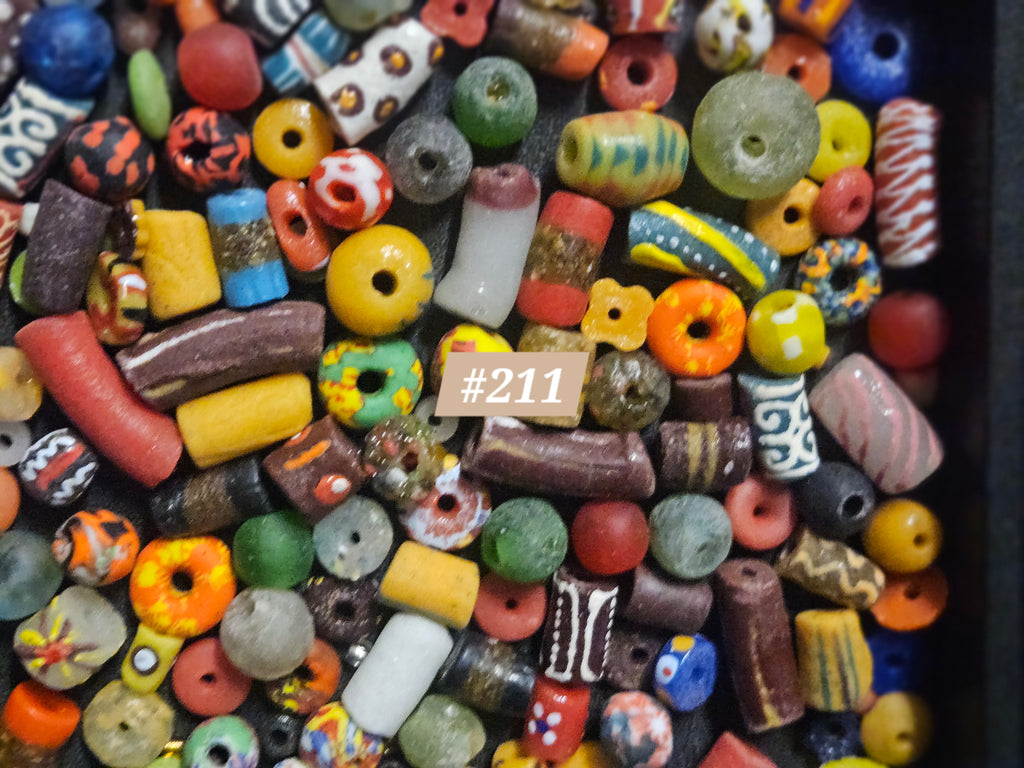 Asymmetrical African Bead Mix – Assorted Krobo Glass Beads