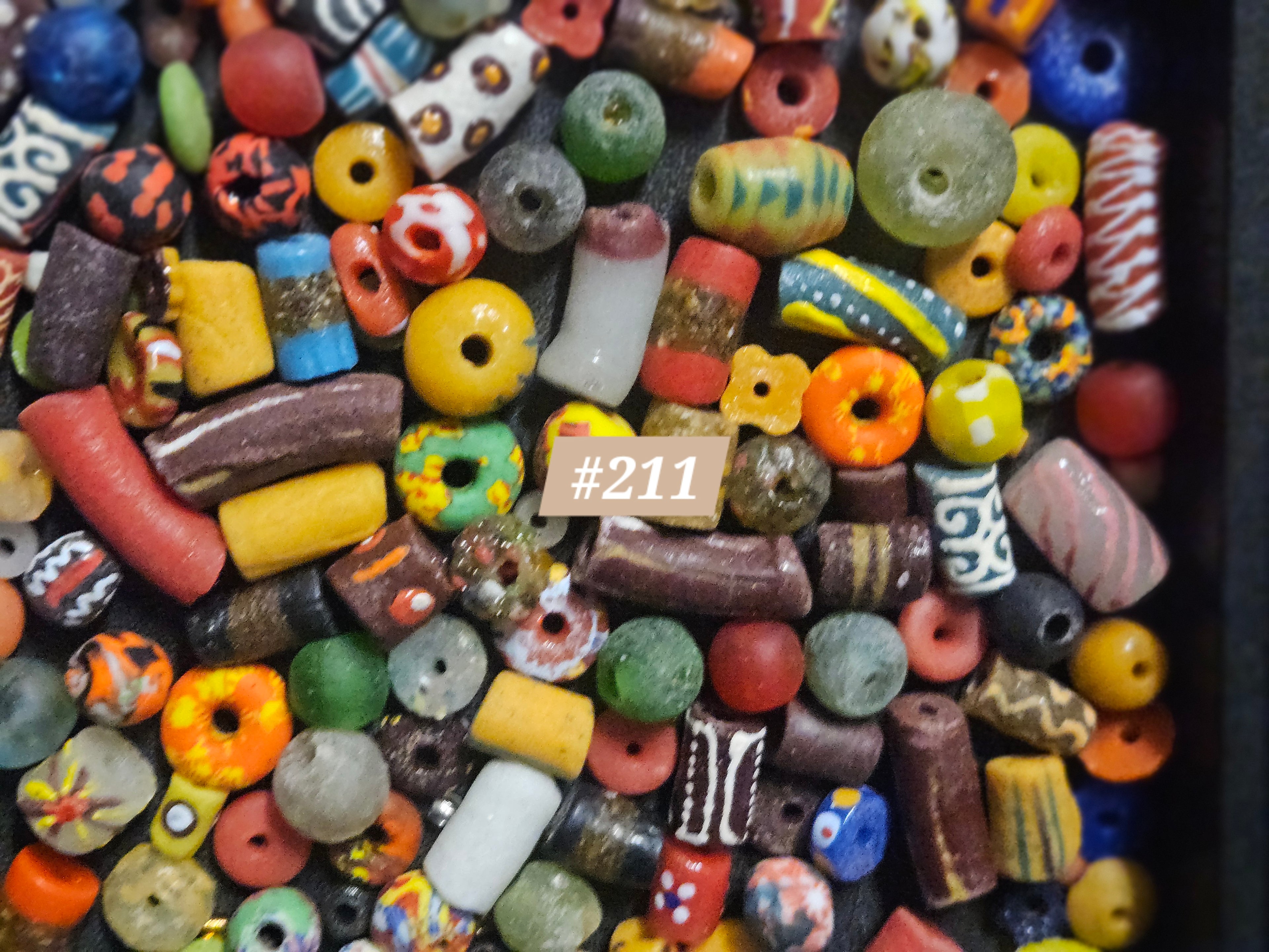 Asymmetrical African Bead Mix – Assorted Krobo Glass Beads