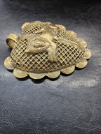 Lion on Adinkrahene African Brass Pendant | Handmade in Ghana