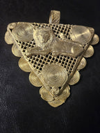 Oversized Adinkrahene Lion Brass Pendant – Ghana
