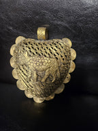 Oversized Leopard Adinkrahene African Brass Pendant | Ghana