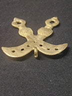 Large Handcrafted Akofena African Brass Pendant | Authentic Ghana Adinkra Symbol