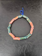 Authentic African Painted Glass Tube Beads from Ghana | Handmade Krobo Recycled Glass Jewelry Beads