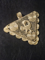 Oversized Sankofa Bird Adinkra Brass Pendant – Handcrafted in Ghana