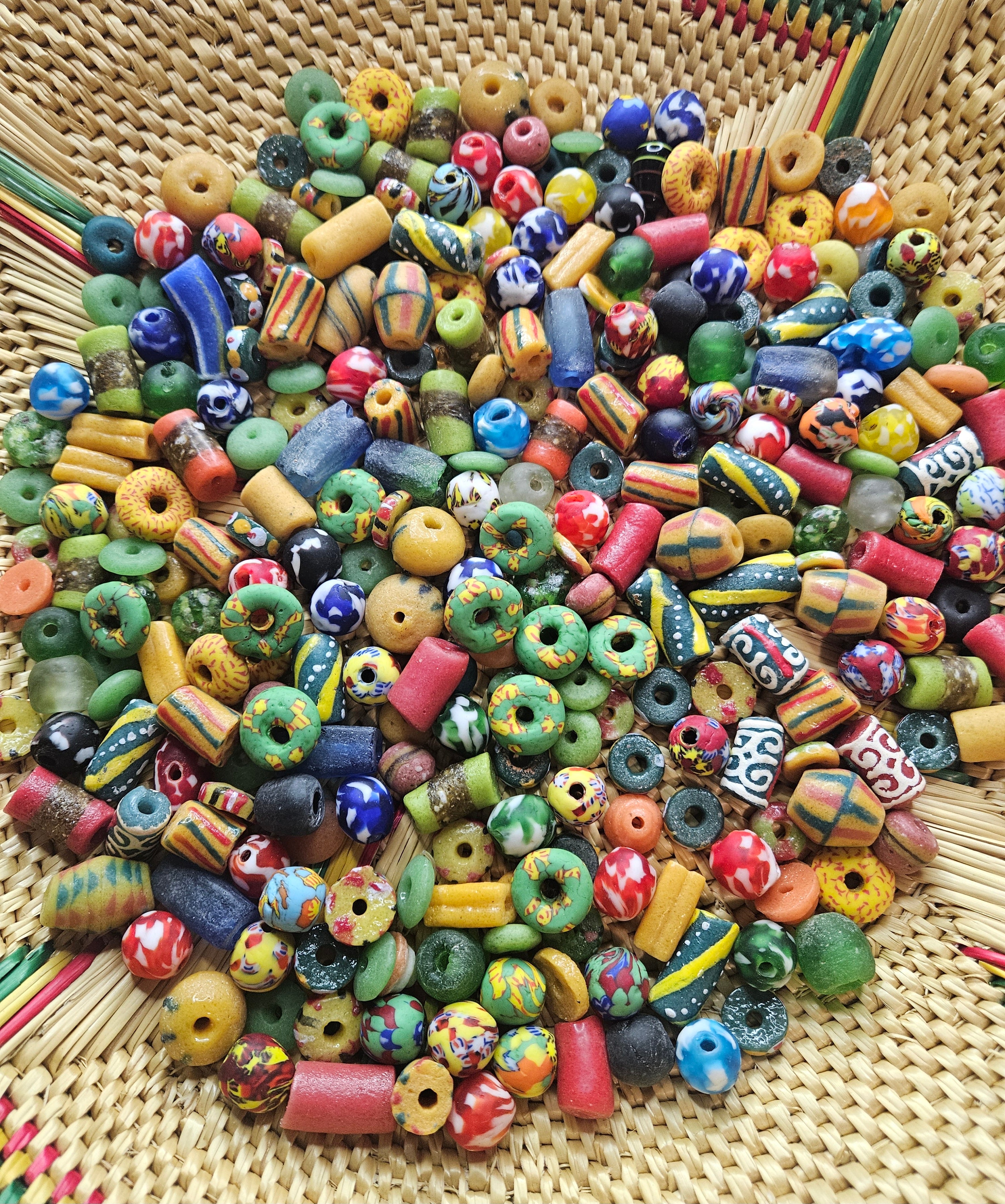 300+ Eco-Friendly Recycled Glass Beads from Ghana