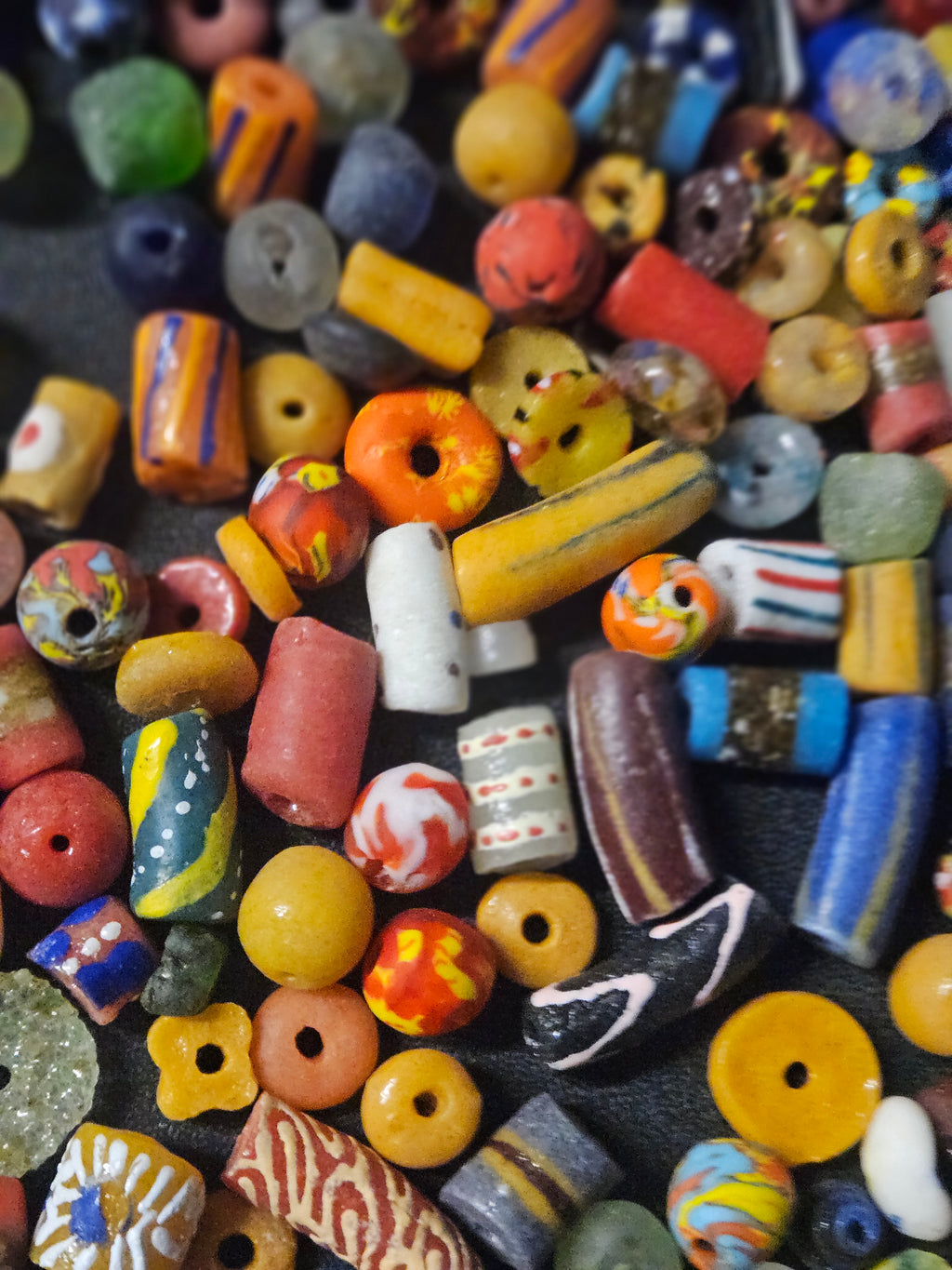 Krobo Glass Bead Studio Sampler – Mixed African Beads from Ghana