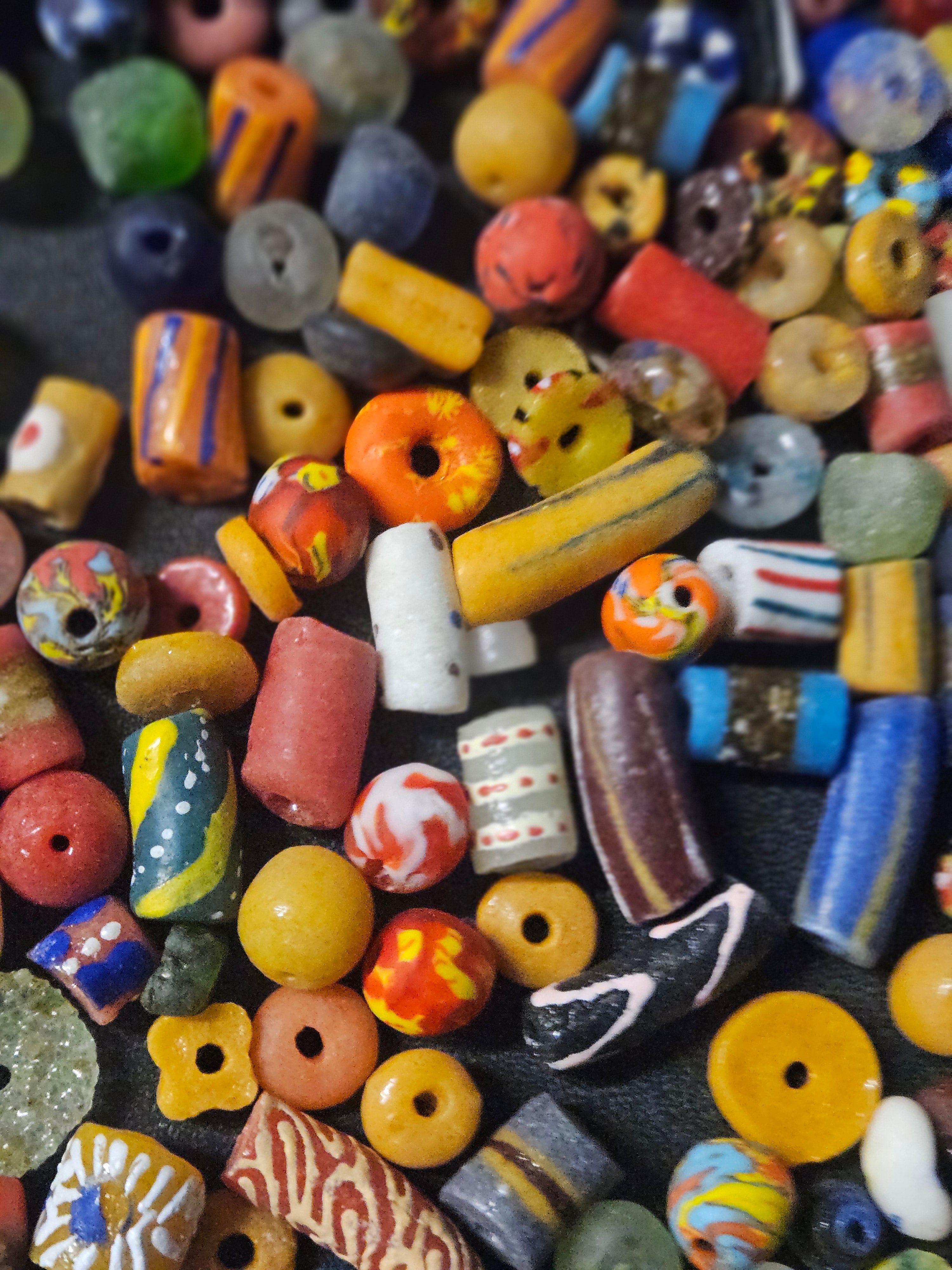 Krobo Glass Bead Studio Sampler – Mixed African Beads from Ghana