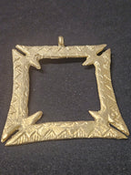 Large Handcrafted Fihankra African Brass Pendant | Authentic Ghana Adinkra Symbol of Community