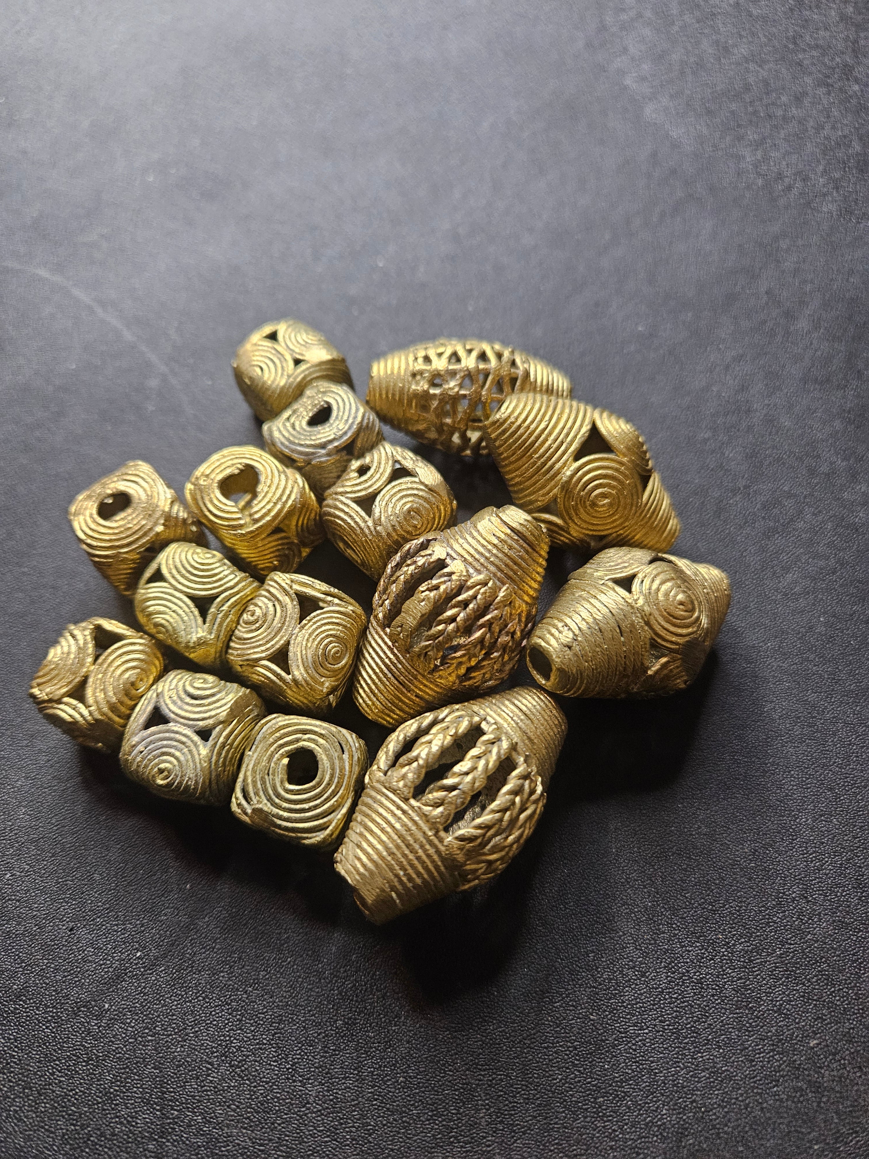 15 Ghana Ashanti Hollow Brass Beads – Artisan Openwork