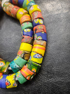 Assorted Millefiori-Style Trade Beads – Multicolor 8–10 × 14–15mm