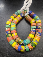 Assorted Millefiori-Style Trade Beads – Multicolor 8–10 × 14–15mm