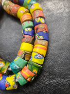 Assorted Millefiori-Style Trade Beads – Multicolor 8–10 × 14–15mm