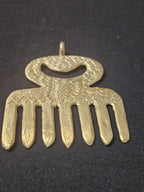 Large Handcrafted Duafe Africarass Pendant | Authentic Ghana Adinkra Symbol