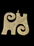 Oversized Kwaatakye Atiko Ashanti Brass Pendant | Authentic Ghanaian Adinkra Symbol | Handcrafted African Brass Statement Pendant