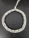 Authentic African Painted Glass Short Tube Beads from Ghana | Ivory Krobo Recycled Glass Jewelry Beads